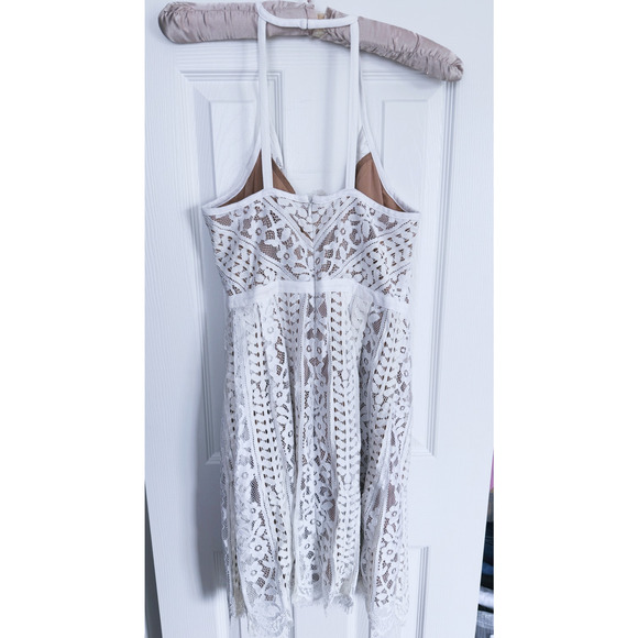 Plenty by Tracy Reese White Lace Mini Dress Overlay 10 Bridal Bachelorette Event - Picture 8 of 11
